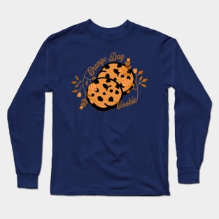 Orange Day Cookie, Flowers Long Sleeve T-Shirt